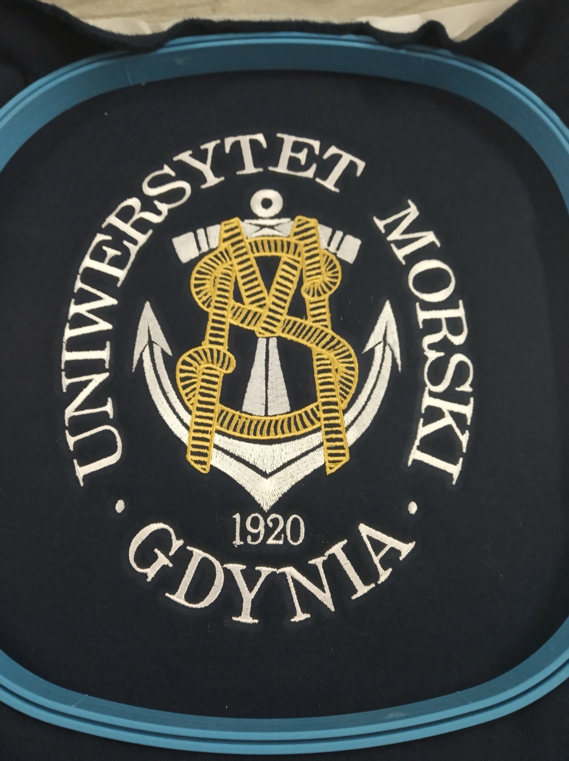 Uniwersytet Morski Gdynia crest embroidery